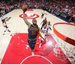 LeBron James (23) sealed Game 1 with this one handed monster slam. Nathaniel S. Butler/NBAE via Getty Images