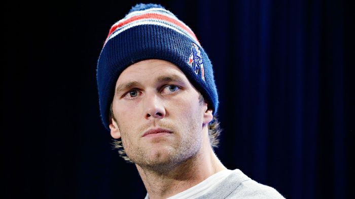 espn.com Tom Brady and the New England Patriots have been  [unished by the NFL for their involvement and knowledge of Deflate Gate surrounding the 2014 AFC Championship Game.